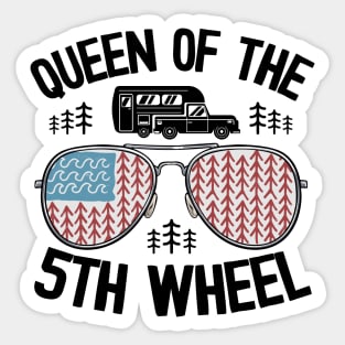 Queen Of The 5th Wheel Funny Camping Sticker